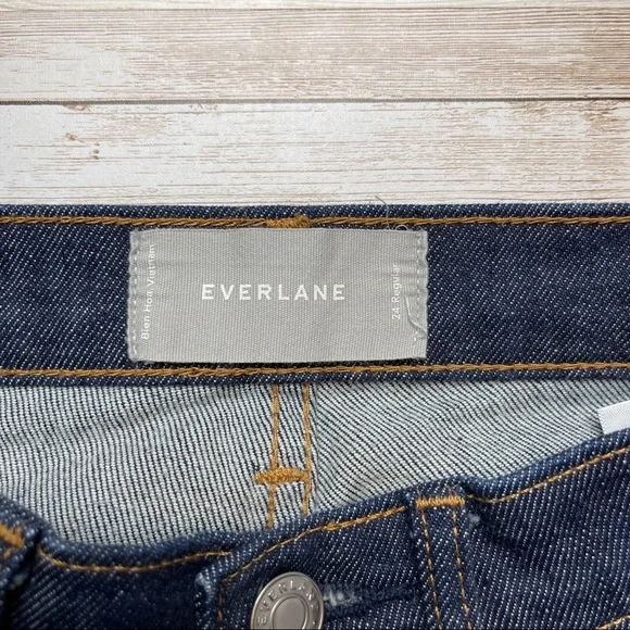 Everlane High Rise Skinny Jean Dark Indigo Wash Blue Size 24 Regular - Picture 5 of 7